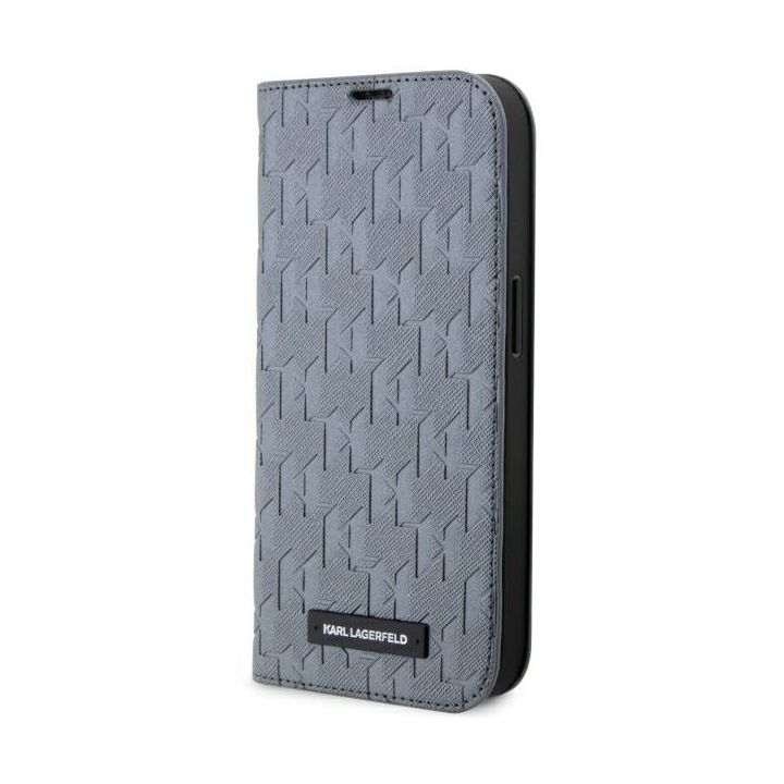 Karl Lagerfeld KLBKP14XSAKLHPG iPhone 14Pro Max 6.7" bookcase srebrny/silver Saffiano Monogram na NearMe.pl