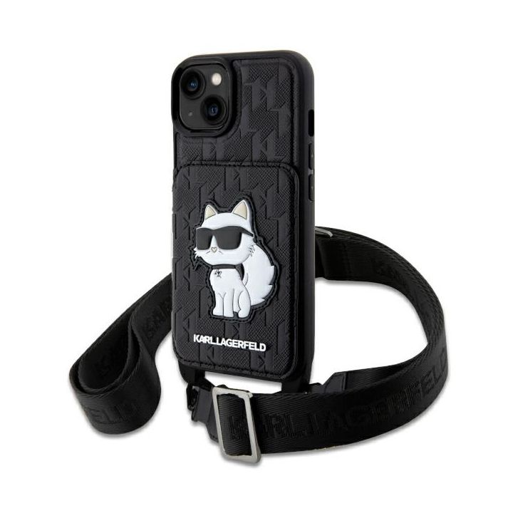Karl Lagerfeld KLHCP14SCSAKHPCK iPhone14 / 15 / 13 6.1" hardcase czarny/black Crossbody Saffiano Monogram Choupette na NearMe.pl