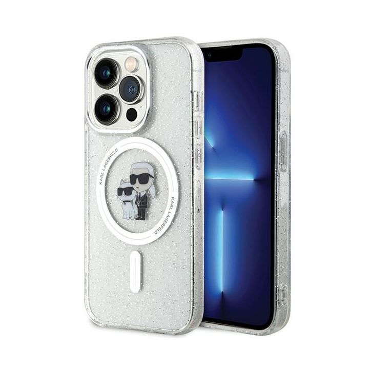 Karl Lagerfeld KLHMP15LHGKCNOT iPhone 15 Pro 6.1" transparent hardcase Karl&Choupette Glitter MagSafe na NearMe.pl