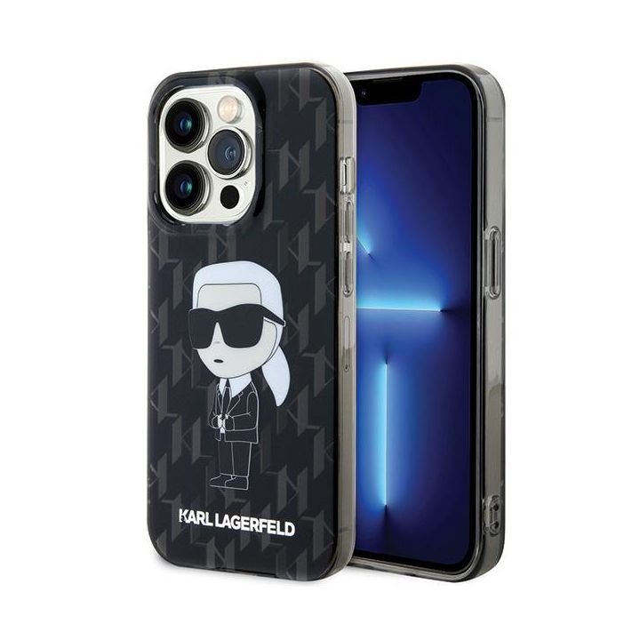 Karl Lagerfeld KLHCP15XHNKMKLK iPhone 15 Pro Max 6.7" czarny/black hardcase Monogram Ikonik na NearMe.pl