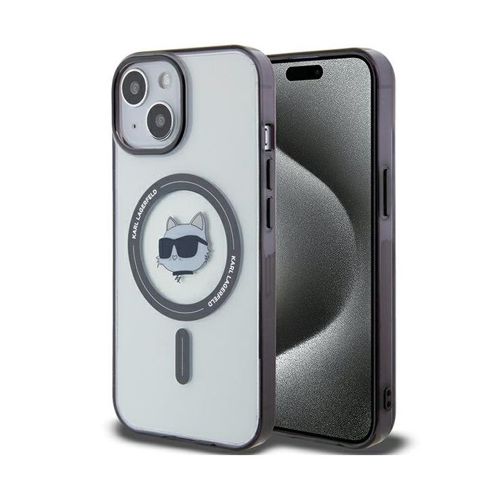 Karl Lagerfeld KLHMP15SHCHNOTK iPhone 15 / 14 / 13 6.1" transparent hardcase IML Choupette`s Head MagSafe na NearMe.pl