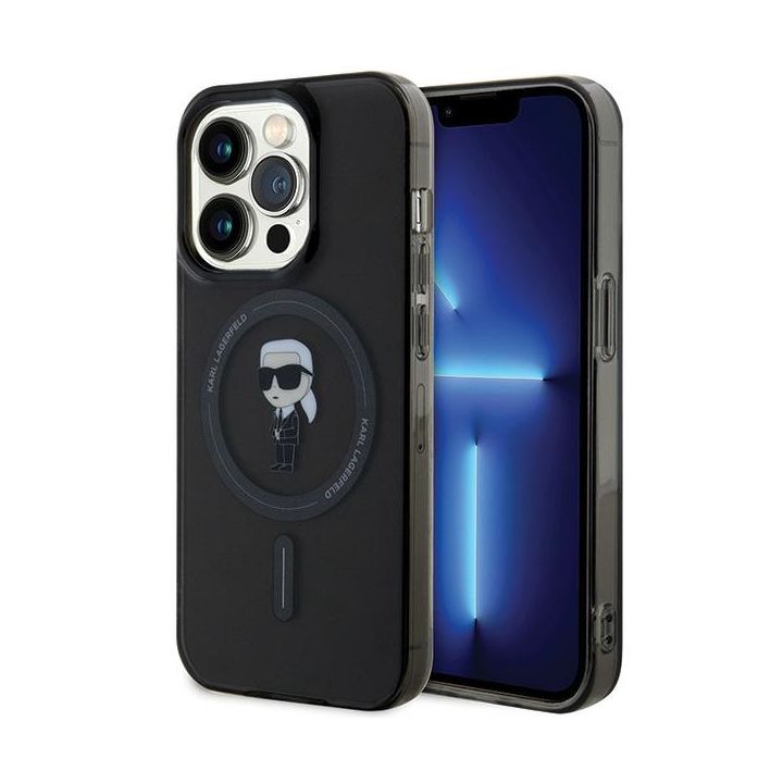Karl Lagerfeld KLHMP15XHFCKNOK iPhone 15 Pro Max 6.7" czarny/black hardcase IML Ikonik MagSafe na NearMe.pl