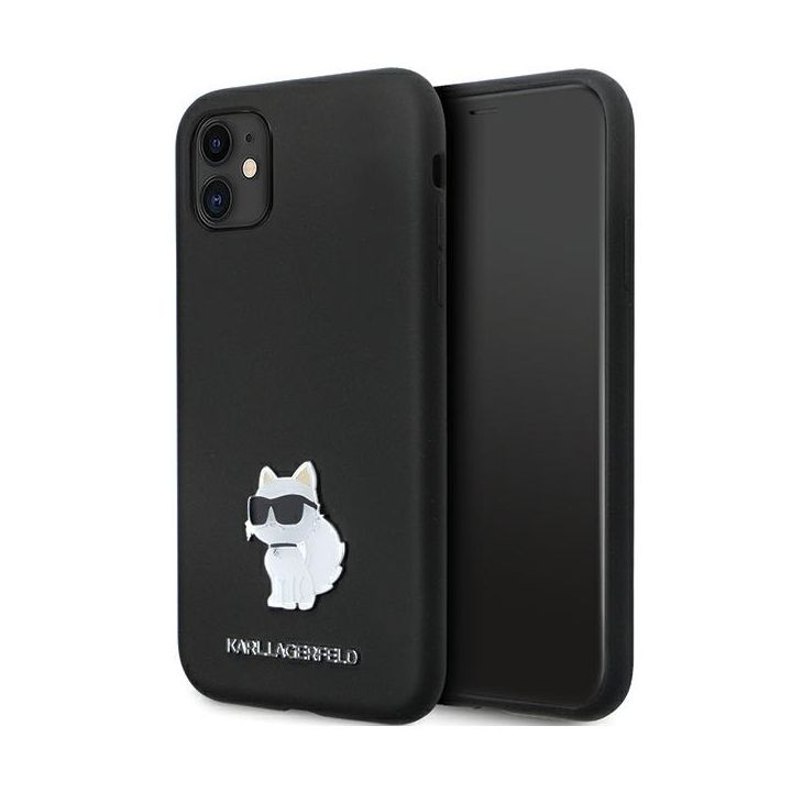 Karl Lagerfeld KLHCN61SMHCNPK iPhone 11 / Xr 6.1" czarny/black hardcase Silicone C Metal Pin na NearMe.pl