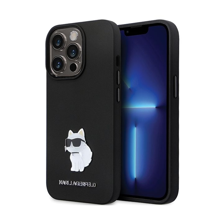 Karl Lagerfeld KLHCP13XSMHCNPK iPhone 13 Pro Max 6.7" czarny/black hardcase Silicone C Metal Pin na NearMe.pl