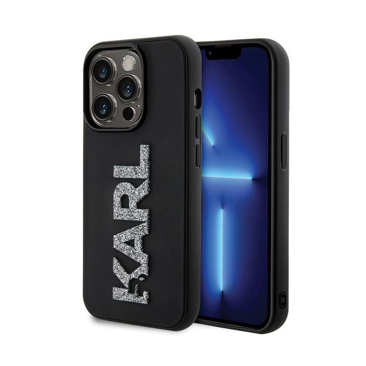 Karl Lagerfeld KLHCP15L3DMBKCK iPhone 15 Pro 6.1" czarny/black hardcase 3D Rubber Glitter Logo na NearMe.pl
