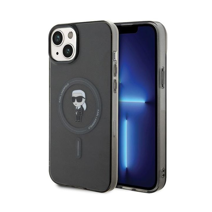 Karl Lagerfeld KLHMP15MHFCKNOK iPhone 15 Plus / 14 Plus 6.7" czarny/black hardcase IML Ikonik MagSafe na NearMe.pl