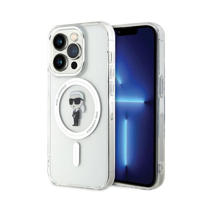 Karl Lagerfeld KLHMP15LHFCKNOT iPhone 15 Pro 6.1" transparent hardcase IML Ikonik MagSafe na NearMe.pl