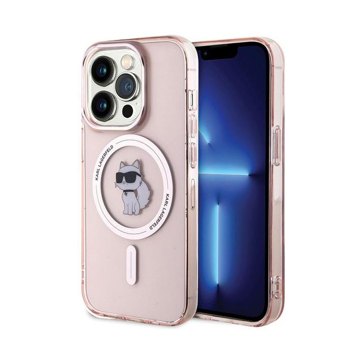 Karl Lagerfeld KLHMP15XHFCCNOP iPhone 15 Pro Max 6.7" różowy/pink hardcase IML Choupette MagSafe na NearMe.pl