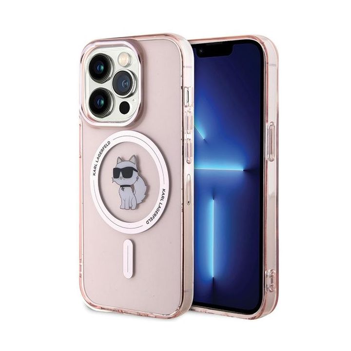 Karl Lagerfeld KLHMP15LHFCCNOP iPhone 15 Pro 6.1" różowy/pink hardcase IML Choupette MagSafe na NearMe.pl