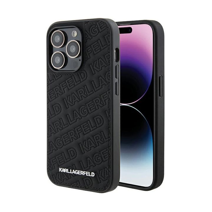 Karl Lagerfeld KLHCP15LPQKPMK iPhone 15 Pro 6.1" czarny/black hardcase Quilted K Pattern na NearMe.pl