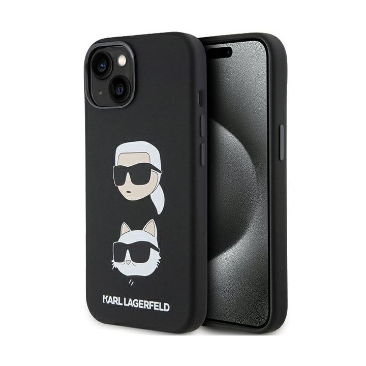 Karl Lagerfeld KLHCP15SSDHKCNK iPhone 15 / 14 / 13 6.1" czarny/black Silicone Karl&Choupette Head na NearMe.pl