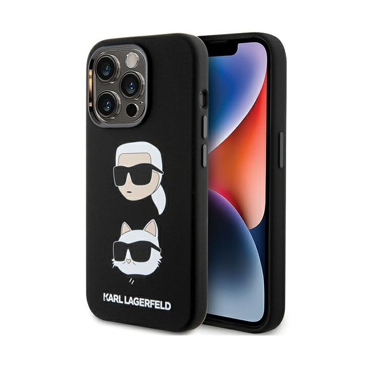 Karl Lagerfeld KLHCP15XSDHKCNK iPhone 15 Pro Max 6.7" czarny/black Silicone Karl&Choupette Head na NearMe.pl