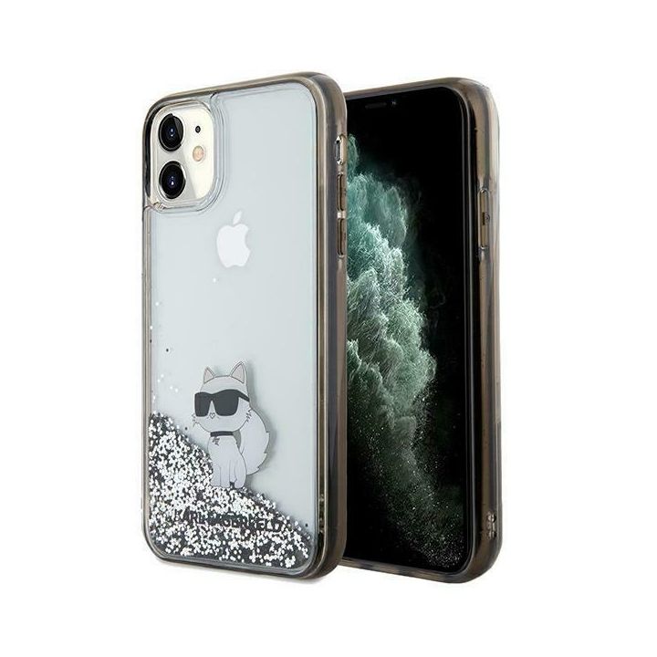 Karl Lagerfeld KLHCN61LKCNSK iPhone 11 / Xr 6.1" transparent hardcase Liquid Glitter Choupette na NearMe.pl