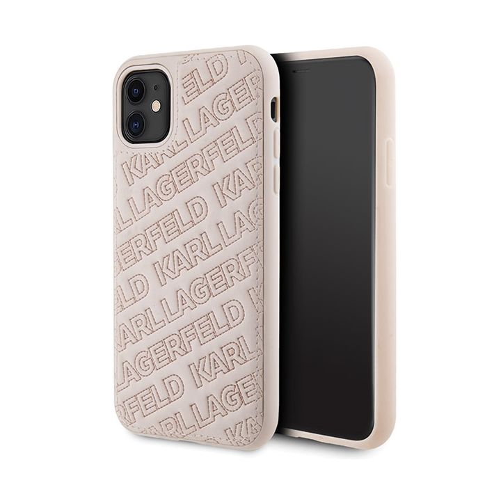 Karl Lagerfeld KLHCN61PQKPMP iPhone 11 / Xr 6.1" różowy/pink hardcase Quilted K Pattern na NearMe.pl