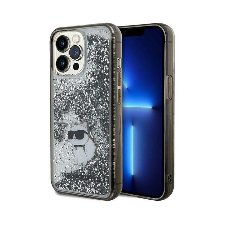 Karl Lagerfeld KLHCP13XLKCNSK iPhone 13 Pro Max 6.7" transparent hardcase Liquid Glitter Choupette na NearMe.pl