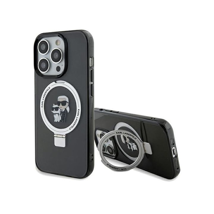 Karl Lagerfeld KLHMP13XHMRSKCK iPhone 13 Pro Max 6.7" czarny/black hardcase Ring Stand Karl&Choupettte MagSafe na NearMe.pl