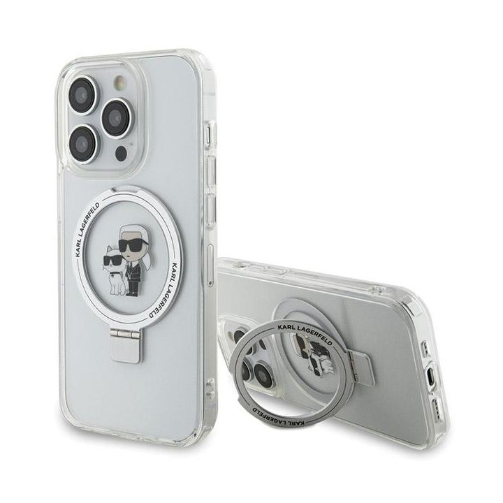 Karl Lagerfeld KLHMP14XHMRSKCH iPhone 14 Pro Max 6.7" biały/white hardcase Ring Stand Karl&Choupettte MagSafe na NearMe.pl