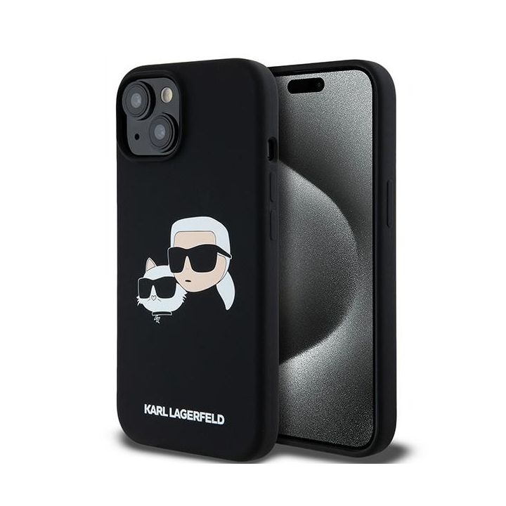 Karl Lagerfeld KLHMP15SSKCHPPLK iPhone 15 / 14 / 13 6.1" czarny/black hardcase Silicone Karl & Choupette MagSafe na NearMe.pl