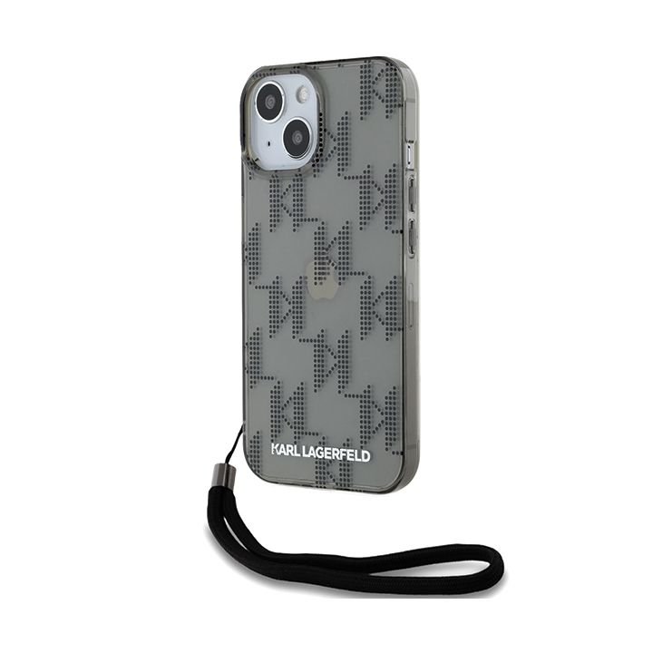 Karl Lagerfeld KLHCP15SHKDPNSK iPhone 15 / 14 / 13 6.1" czarny/black hardcase IML Mono KL Pattern & Cord na NearMe.pl