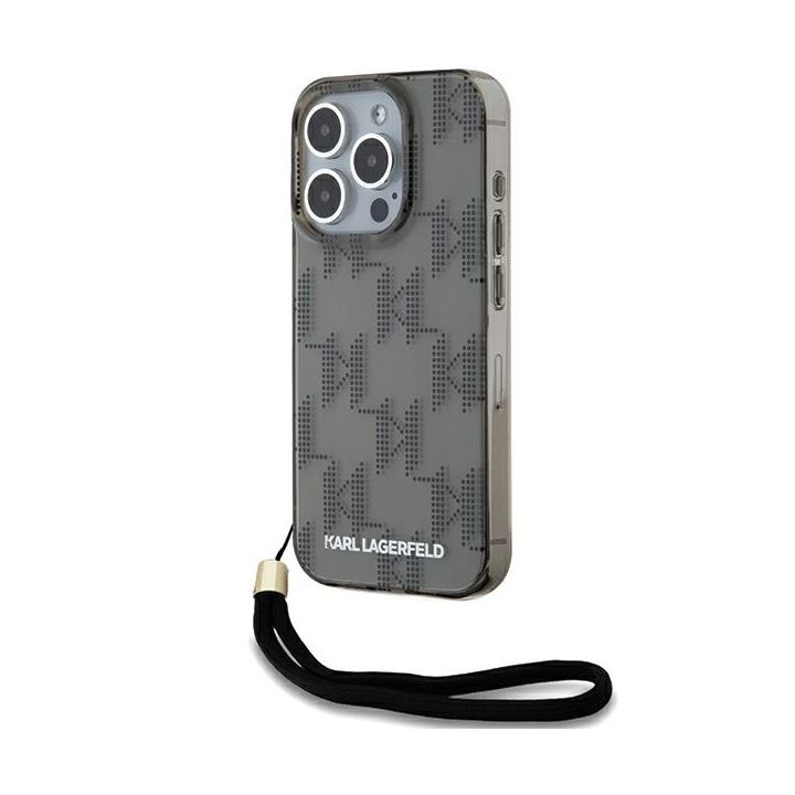 Karl Lagerfeld KLHCP15LHKDPNSK iPhone 15 Pro 6.1" czarny/black hardcase IML Mono KL Pattern & Cord na NearMe.pl