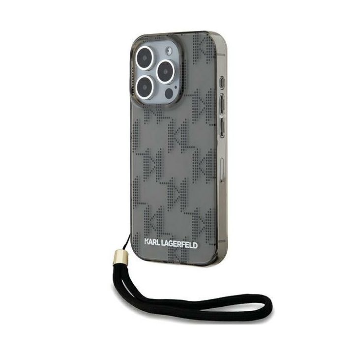 Karl Lagerfeld KLHCP15XHKDPNSK iPhone 15 Pro Max 6.7" czarny/black hardcase IML Mono KL Pattern & Cord na NearMe.pl