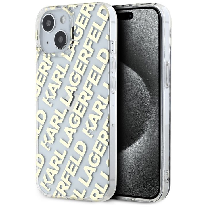 Karl Lagerfeld KLHCP15SHKFOEMD iPhone 15 / 14 / 13 6.1" złoty/gold hardcase IML Fullover  Logo na NearMe.pl