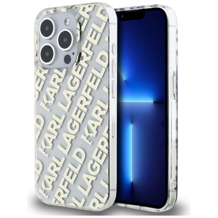 Karl Lagerfeld KLHCP15XHKFOEMD iPhone 15 Pro Max 6.7" złoty/gold hardcase IML Fullover  Logo na NearMe.pl