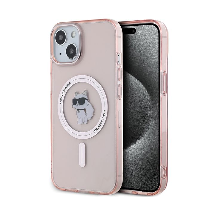 Karl Lagerfeld KLHMP14SHFCCNOP iPhone 14 / 15 / 13 6.1" różowy/pink hardcase IML Choupette MagSafe na NearMe.pl