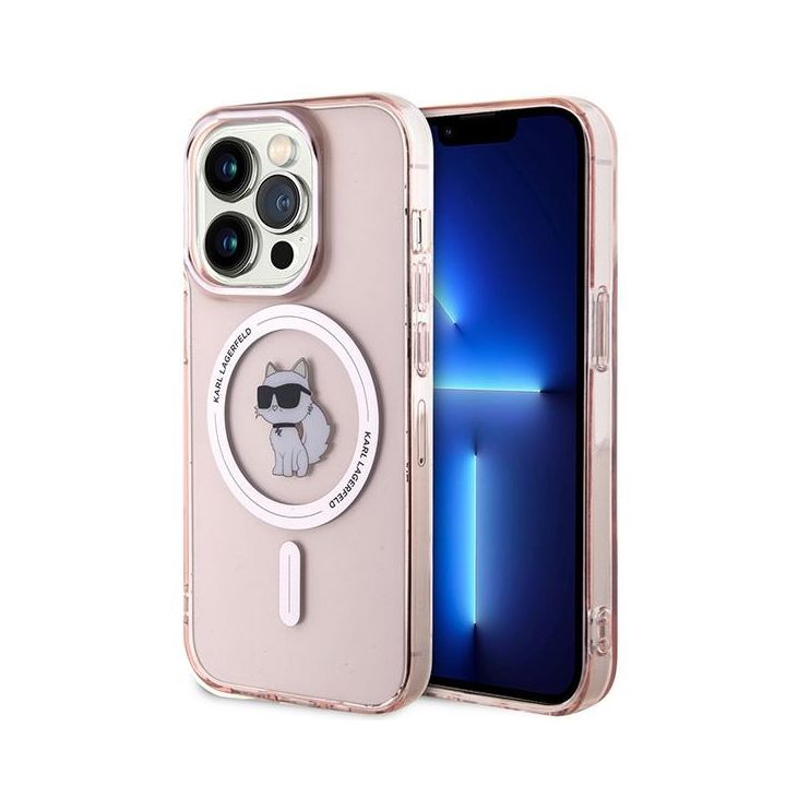 Karl Lagerfeld KLHMP14XHFCCNOP iPhone 14 Pro Max 6.7" różowy/pink hardcase IML Choupette MagSafe na NearMe.pl
