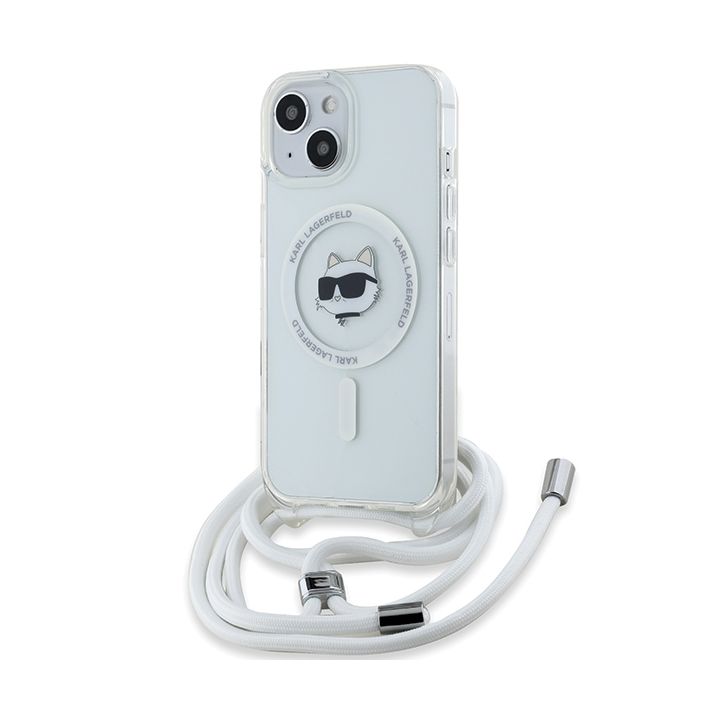 Karl Lagerfeld KLHMP13MHCCHNT iPhone 13 / 14 / 15 6.1" hardcase transparent IML Choupette Head & Cord Magsafe na NearMe.pl