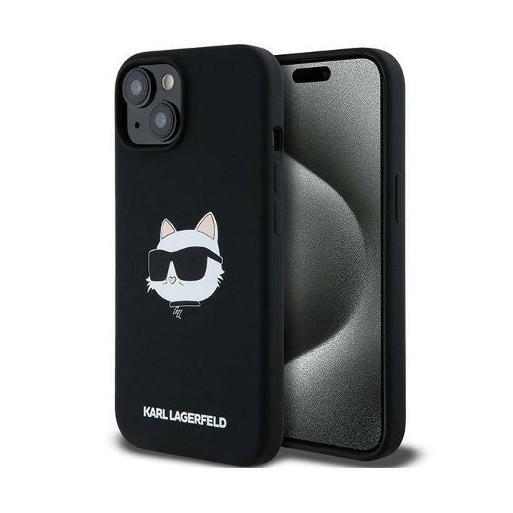 Karl Lagerfeld KLHMP15MSCHPPLK iPhone 15 Plus / 14 Plus 6.7" czarny/black hardcase Silicone Choupette Head MagSafe na NearMe.pl
