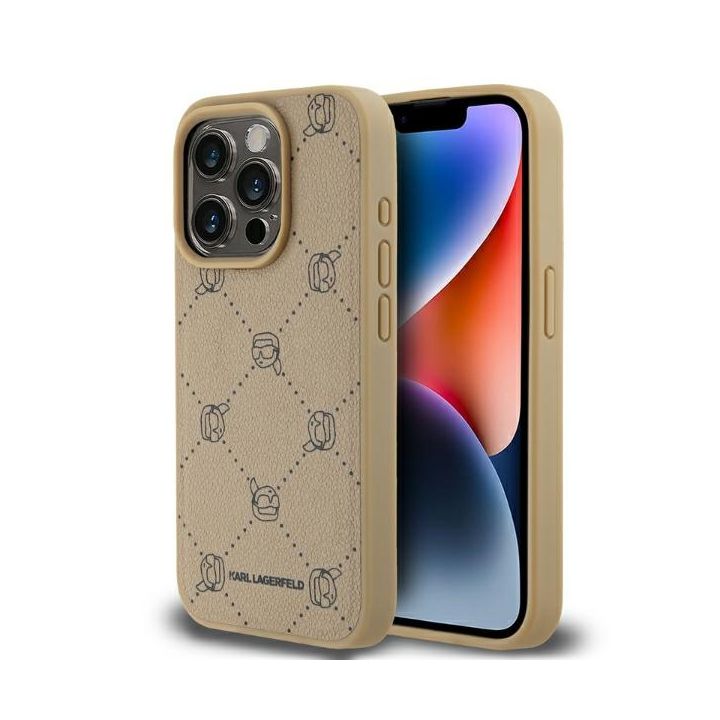 Karl Lagerfeld KLHMP15XPGKHPHE iPhone 15 Pro Max 6.7" beżowy/beige Magsafe Karl Heads na NearMe.pl