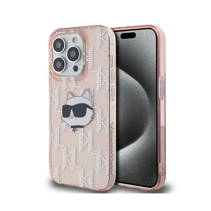Karl Lagerfeld KLHCP14XHKLPCHP iPhone 14 Pro Max 6.7" różowy/pink hardcase IML Choupette Head & Monogram na NearMe.pl