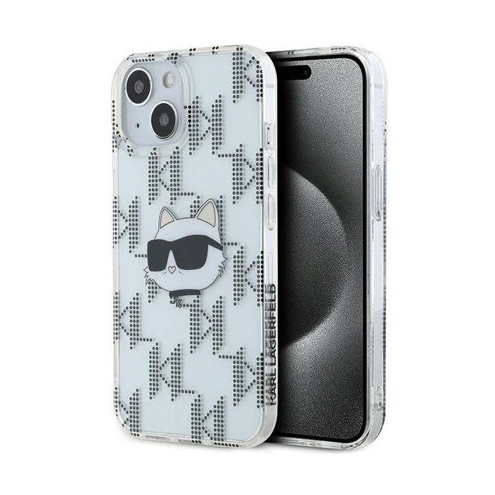 Karl Lagerfeld KLHCP15SHKLPCHT iPhone15 / 14 / 13 6.1" transparent hardcase IML Choupette Head & Monogram na NearMe.pl