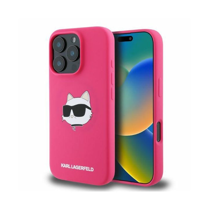 Karl Lagerfeld KLHMP16XSCHPPLF iPhone 16 Pro Max 6.9" fuksja/fuschia hardcase Silicone Choupette Head Print MagSafe na NearMe.pl