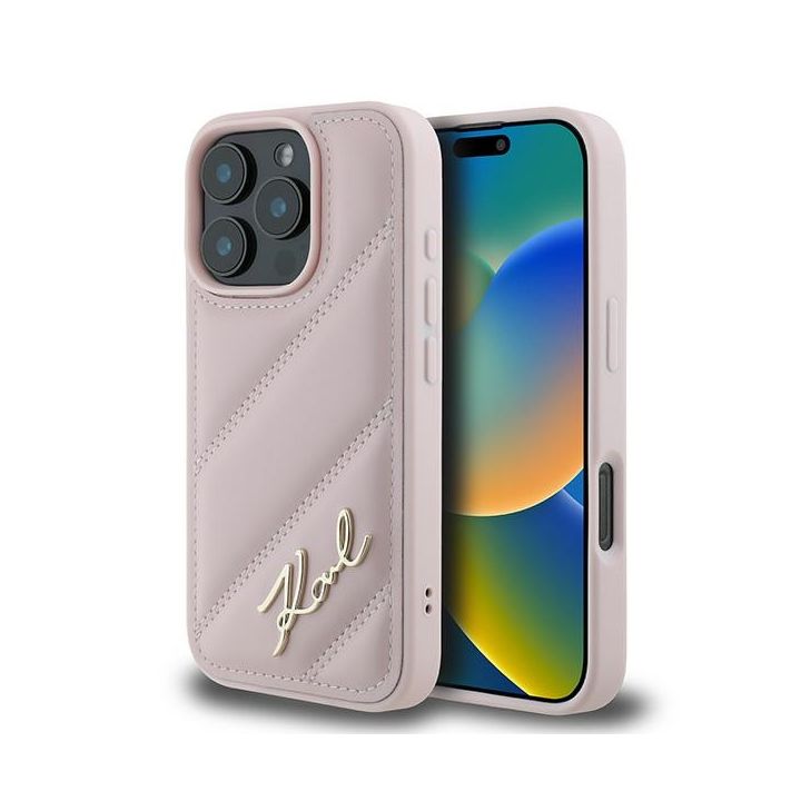 Karl Lagerfeld KLHCP16XPQDSMGP iPhone 16 Pro Max 6.9" różowy/pink hardcase Quilted Signature na NearMe.pl