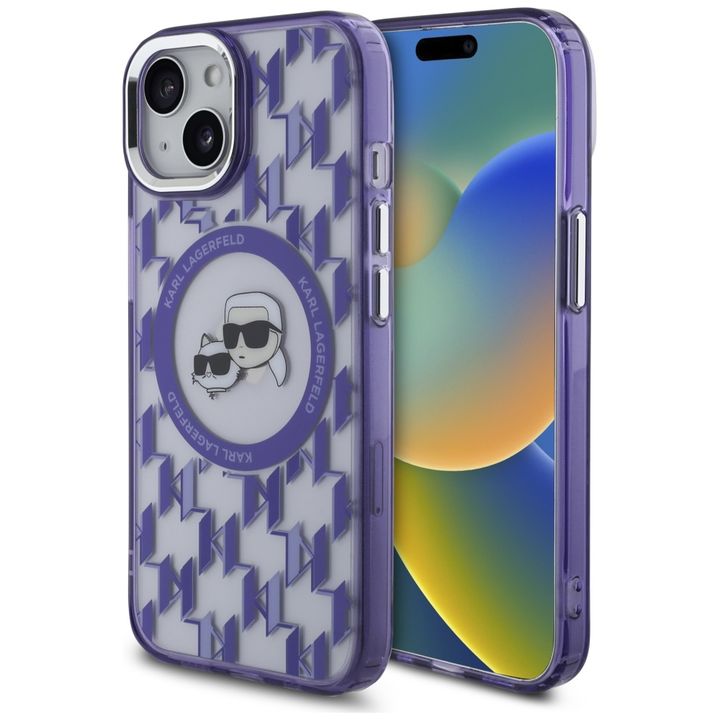Karl Lagerfeld KLHMP15SHMCKMHU iPhone 156.1" fioletowy/purple IML Monogram Karl&Choupette Head MagSafe na NearMe.pl