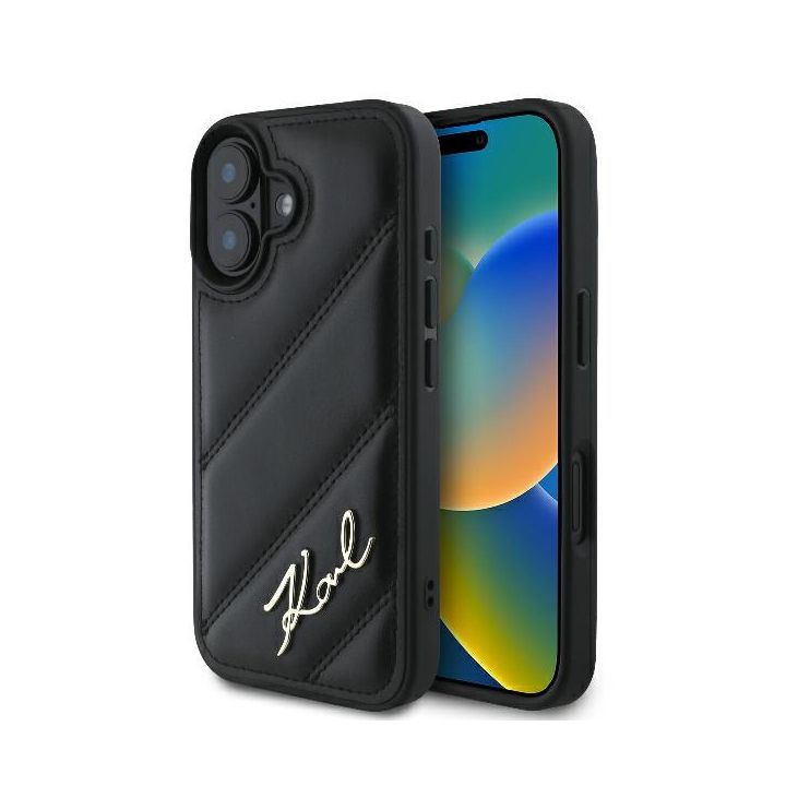 Karl Lagerfeld KLHCP16MPQDSMGK iPhone Plus 6.7" czarny/black hardcase Quilted Signature na NearMe.pl