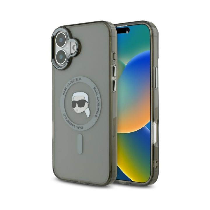 Karl Lagerfeld KLHMP16MHLSKIK iPhone 16 Plus 6.7" czarny/black hardcase IML Metal Karl Head MagSafe na NearMe.pl