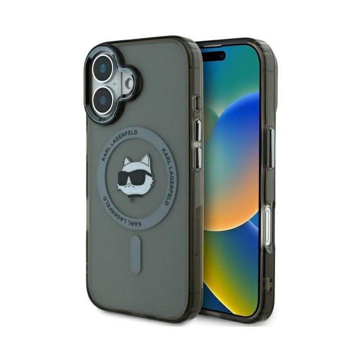 Karl Lagerfeld KLHMP16MHLSCHK iPhone Plus 6.7" czarny/black hardcase IML Metal Choupette Head MagSafe na NearMe.pl
