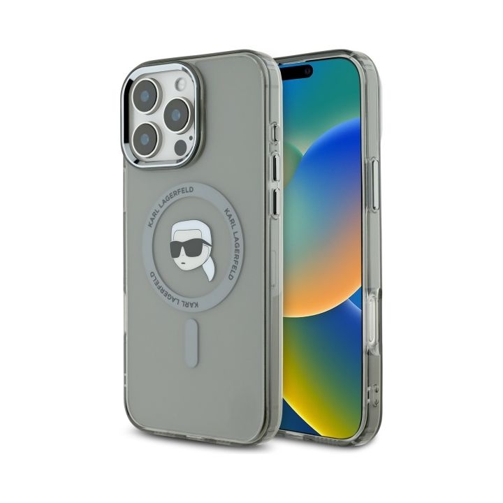 Karl Lagerfeld KLHMP16LHLSKIK iPhone 16 Pro 6.3" czarny/black hardcase IML Metal Karl Head MagSafe na NearMe.pl