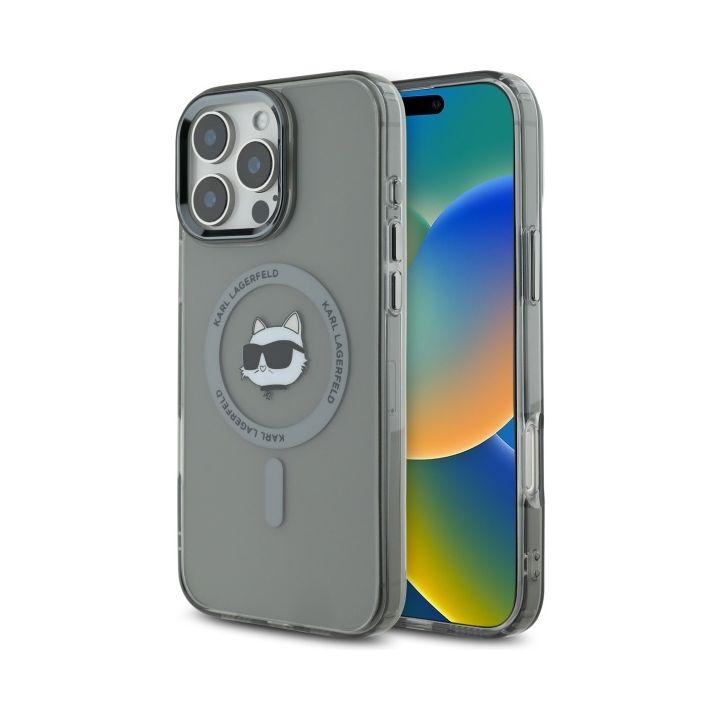 Karl Lagerfeld KLHMP16LHLSCHK iPhone 16 Pro 6.3" czarny/black hardcase IML Metal Choupette Head MagSafe na NearMe.pl