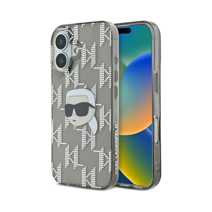 Karl Lagerfeld KLHCP16SHKLPKHK iPhone 16 6.1" czarny/black hardcase IML Karl Head Electroplated na NearMe.pl