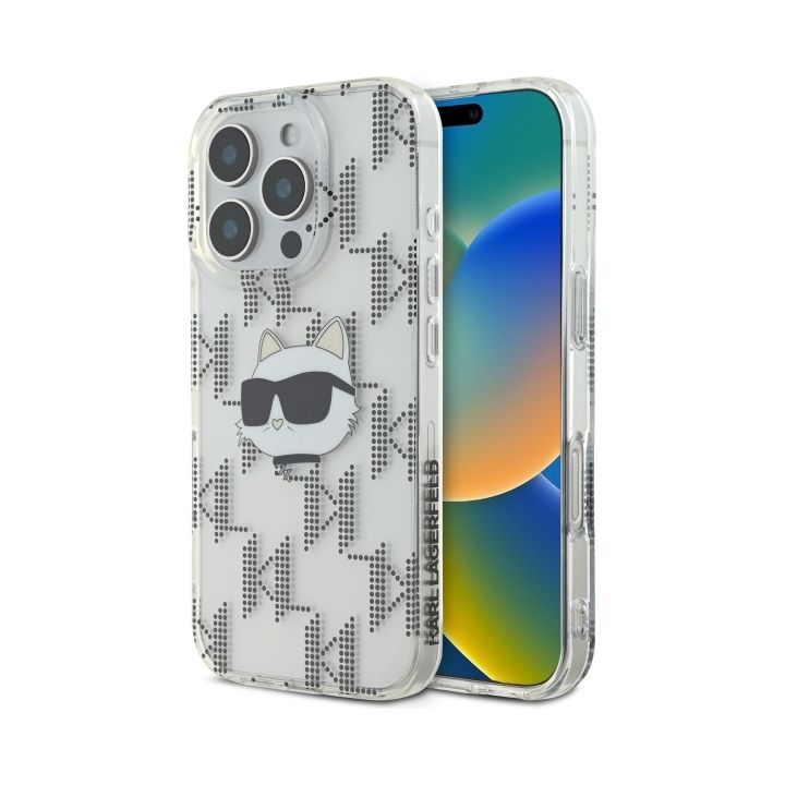 Karl Lagerfeld KLHCP16LHKLPCHT iPhone 16 Pro 6.3" przezroczysty/transparent hardcase IML Choupette Head Electroplated na NearMe.pl