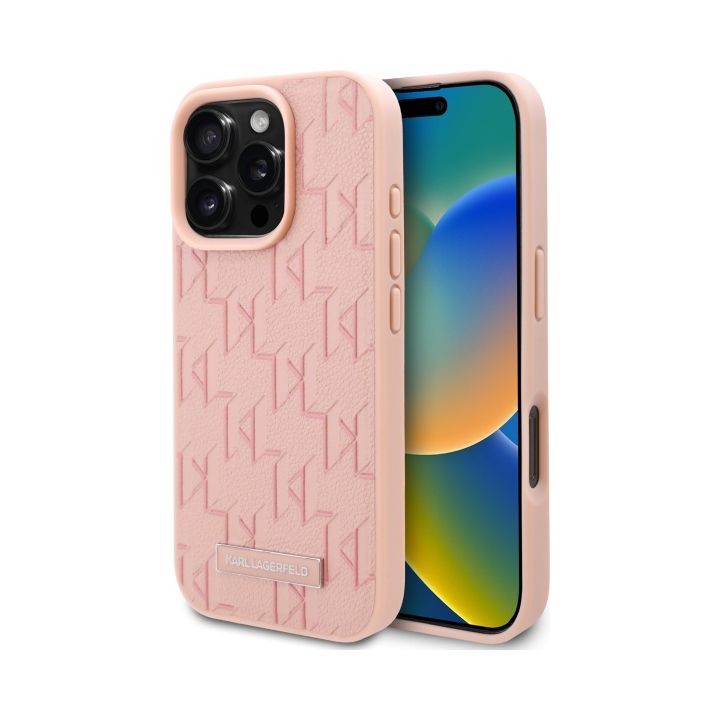 Karl Lagerfeld KLHMP16XPKHPORPP iPhone 16 Pro Max 6.9" różowy/pink hardcase Hot Stamp Magsafe na NearMe.pl