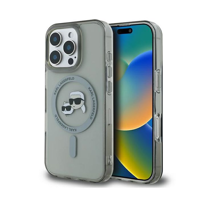 Karl Lagerfeld KLHMP16LHLSKCK iPhone 16 Pro 6.3" czarny/black hardcase IML Metal Karl&Choupette Head MagSafe na NearMe.pl