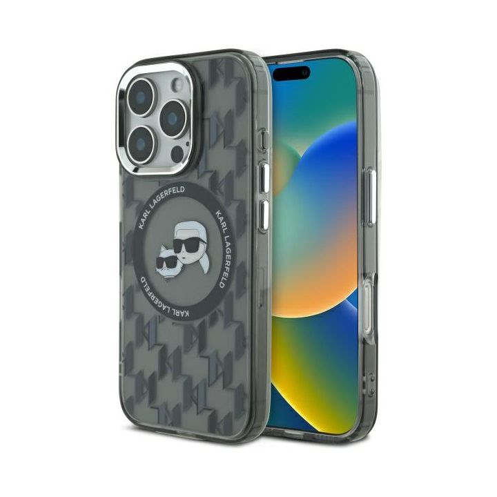 Karl Lagerfeld KLHMP16XHMCKMHK iPhone 16 Pro Max 6.9" czarny/black IML Monogram Karl&Choupette Head MagSafe na NearMe.pl