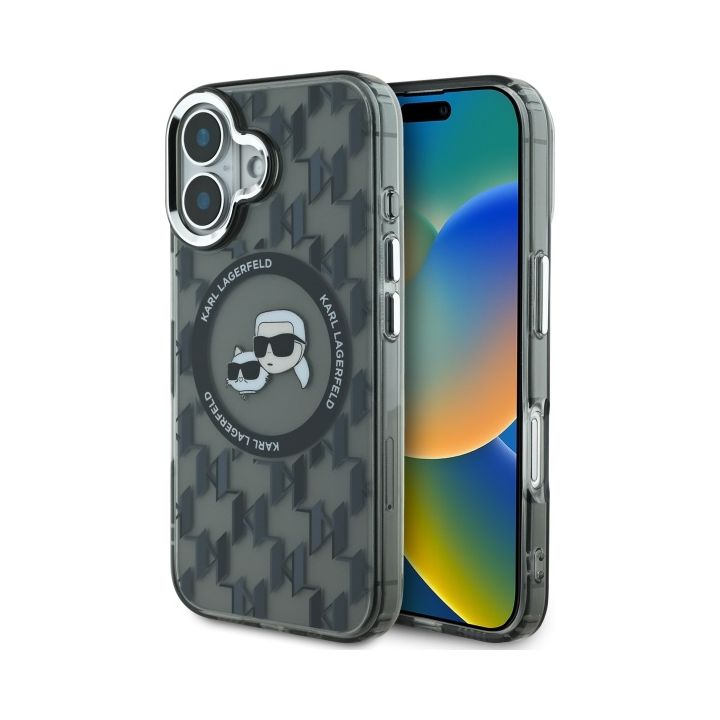 Karl Lagerfeld KLHMP16SHMCKMHK iPhone 16 6.1" czarny/black IML Monogram Karl&Choupette Head MagSafe na NearMe.pl