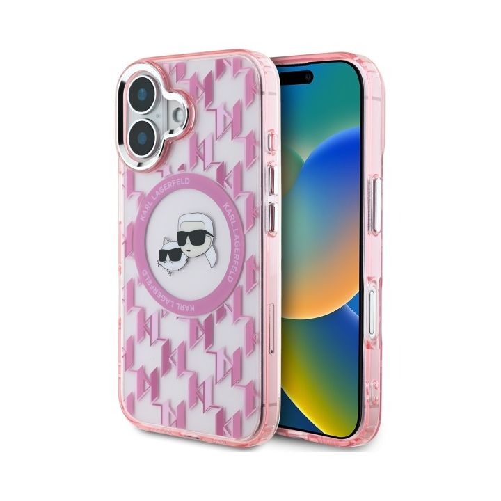 Karl Lagerfeld KLHMP16SHMCKMHP iPhone 166.1" różowy/pink IML Monogram Karl&Choupette Head MagSafe na NearMe.pl