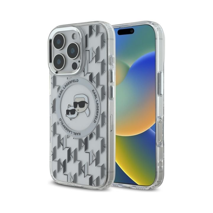 Karl Lagerfeld KLHMP16XHMCKMHT iPhone 16 Pro Max 6.9" przezroczysty/transparent IML Monogram Karl&Choupette Head MagSafe na NearMe.pl